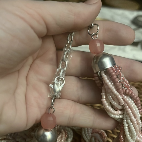 📿Stunning Vintage Micro Bead Multi Strand Braided Necklace - Picture 8 of 11